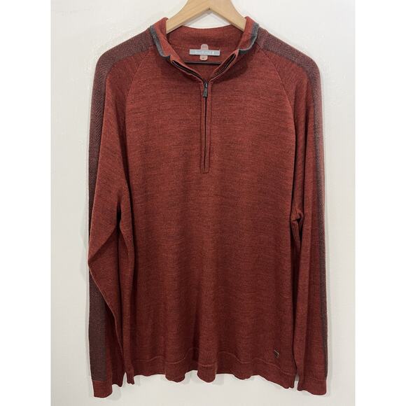 Smartwool Merino Wool Outdoors Cabin Luxe Base Layer Preppy 1/4 Zip Sweater XL - Picture 1 of 15